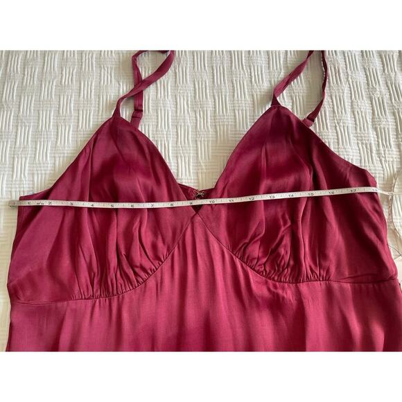NWT Eloquii Pink Babydoll Sleeveless Satin Midi Slip Dress Summer Plus SZ 16 - Picture 9 of 9